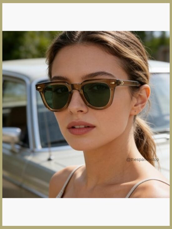 Thick Frame Square Sunglasses with HD UV400 Lenses main image 5